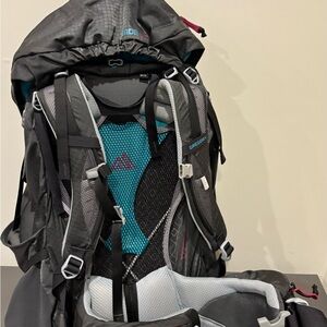 Gregory Black and Teal Adventure Backpack